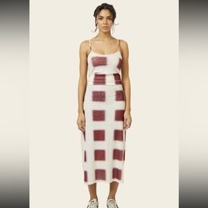 Find me now the label Valentina Midi Dress NWOT XS/S